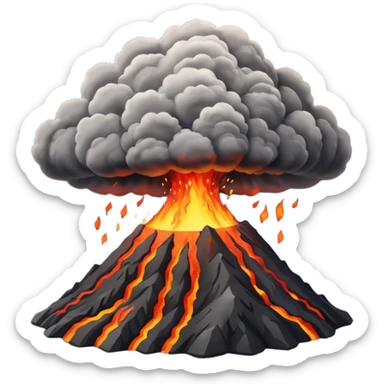 volcano sticker