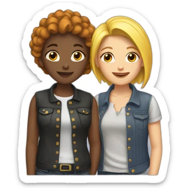 Couple lesbian sticker
