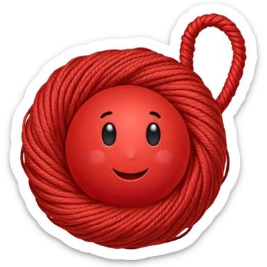red ball of yarn sticker