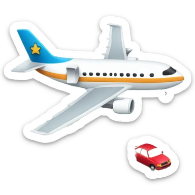 plane waiting at Traffic light on the runway sticker