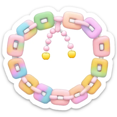 Pastel bracelet with ‘SWIFTIE’ in beads, Apple iOS emojis 💕🌸✨🎶🐍 sticker