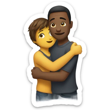 Sympathetic hug sticker