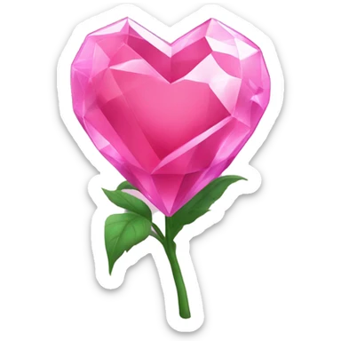 Corazón rosa de cristal  sticker