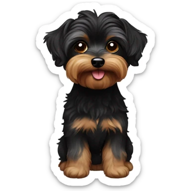 black yorkiepoo sticker