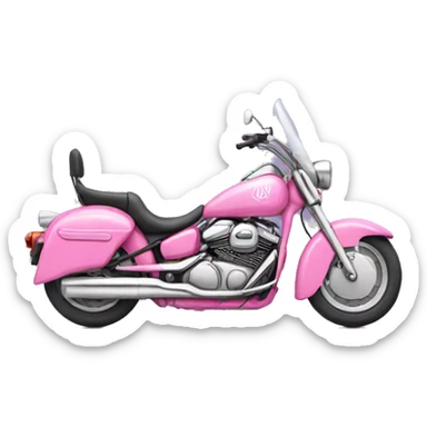 Pink motorcycle  sticker