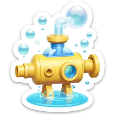 süngerbubble machine object icon, small bubble blower device, bubbles floating out, colorful toy-like design, 3D cartoon, mobile game icon style, centered, clean background, no text, no watermark
 sticker