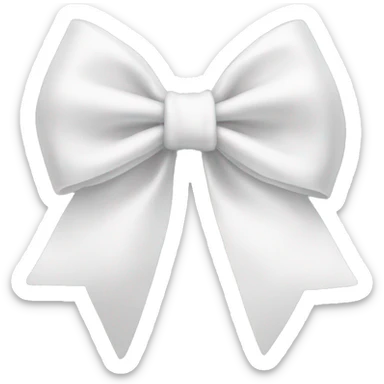 White bow sticker