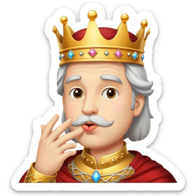 King blowing kisses sticker