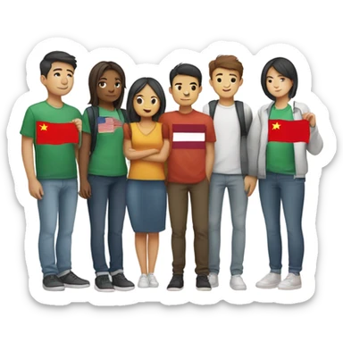 pledge to chinese flag sticker