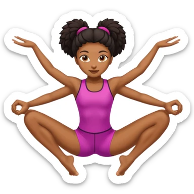 Black girl doing the splits sticker