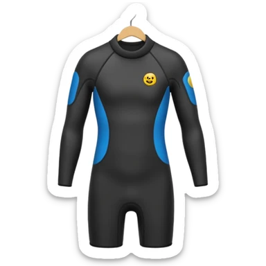 wetsuit hang on a hanger full sticker