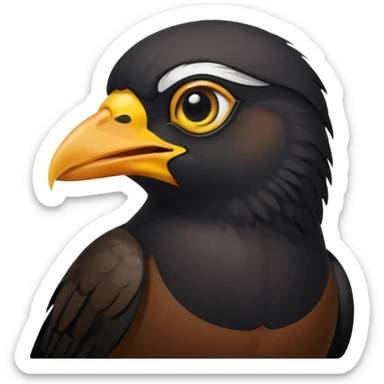 A common myna bird emoji sticker