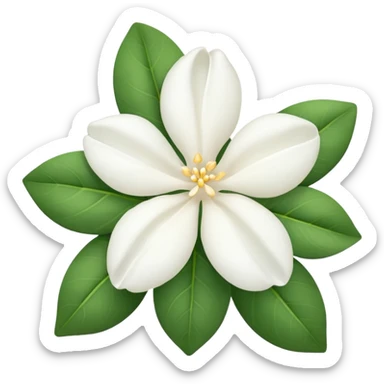 Arabian jasmine flower emoji sticker
