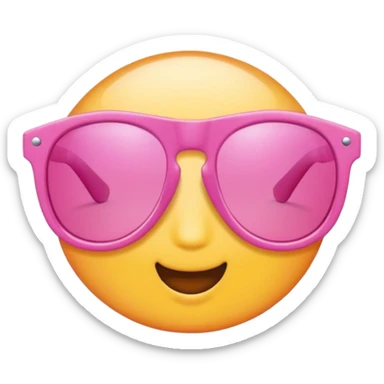 Pink sunglasses  sticker