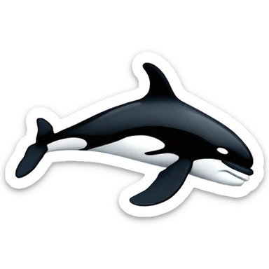 orca whale drawin in the art style of native american art sticker