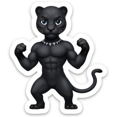 Un animal pantera rigiendo sticker