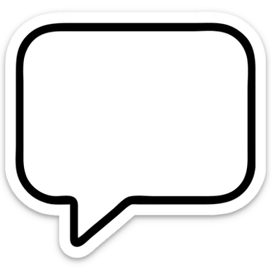 simple and clear speech bubble icon to indicate a comment sticker