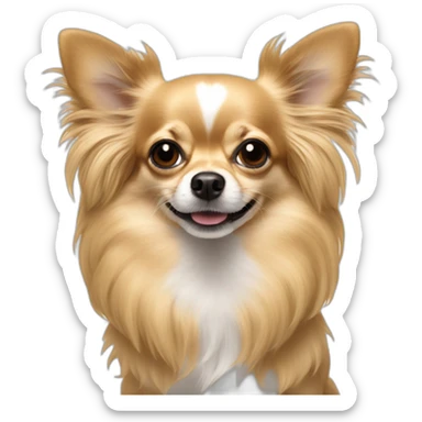 Long hair sand chihuahua in los angeles sticker