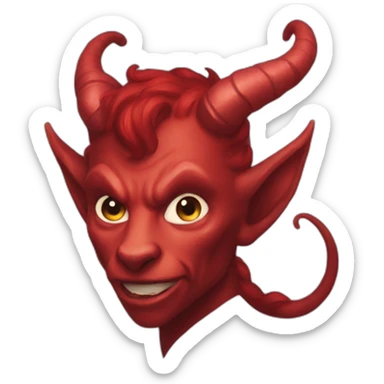 red tiefling speaking fluent giant sticker