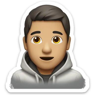 Oso usando capucha  sticker