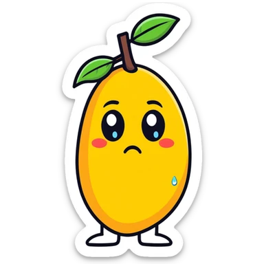 a crying mango iphone style sticker