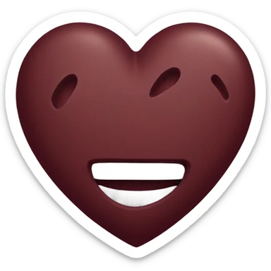 Maroon heart emoji sticker