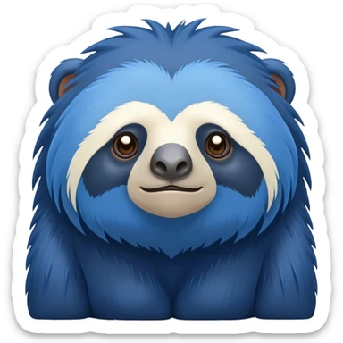 blue sloth bear sticker