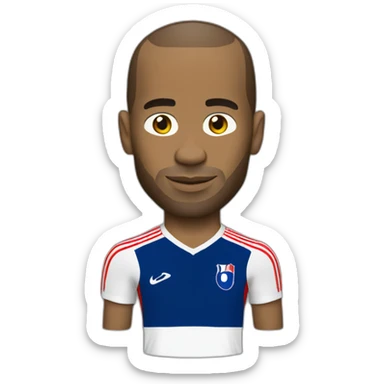 Thierry Henry with the French 2006 away kit sticker