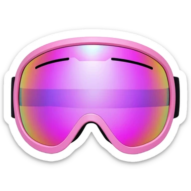 futuristic pink ski visor sunglasses, Y2K fashion, oversized lens sticker