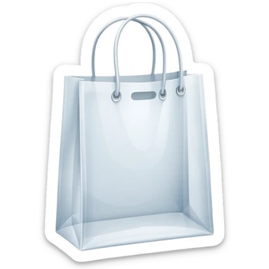 a polythene bag with handles in a simple vector style sticker