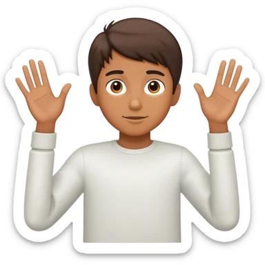 Boy with long arms  sticker