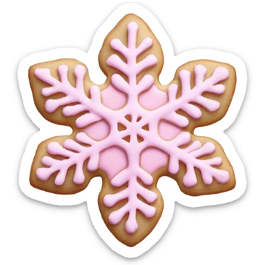 light pink snowflake cookie sticker