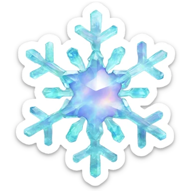 opal crystal gemstone snowflake  sticker