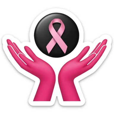 I want a black World Cancer Day logo emoji sticker
