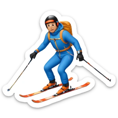 Man Skiing Background Matterhorn sticker