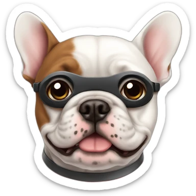 frenchie dog superhero sticker