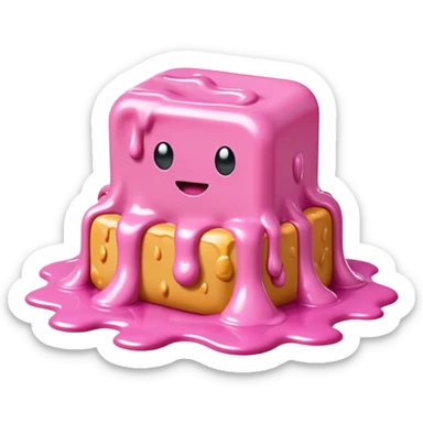 surreal melting SPAM cabdy land landscape sticker