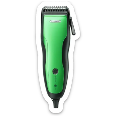 hair trimmer green color sticker