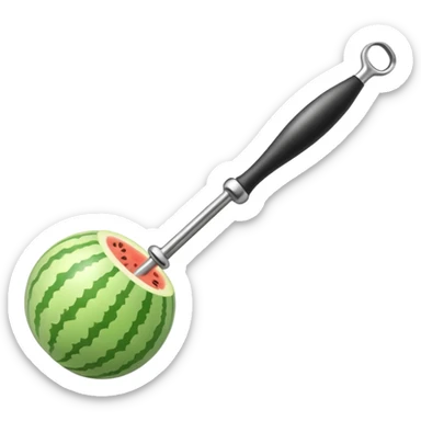 Melon baller sticker