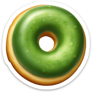 Cucumber in donut  sticker