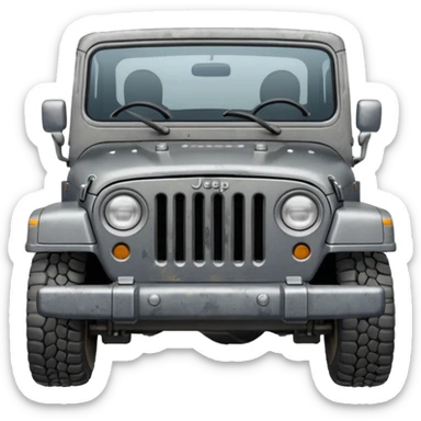 Old Jeep wrangler grey sticker