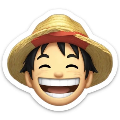 Luffy laughing sticker