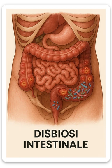 disbiosi intestinale vista anatomicamente sticker