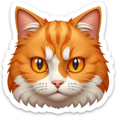 Cat With hate expression  sticker