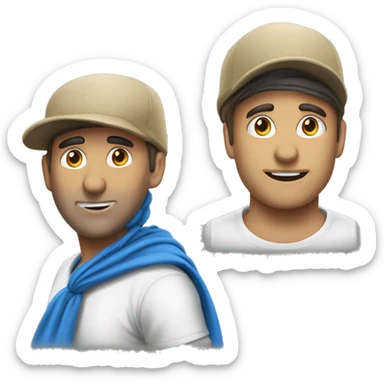 tifoso inter con sciarpa e cappello che esulta sticker