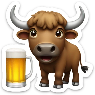 buffalo with beer sticker