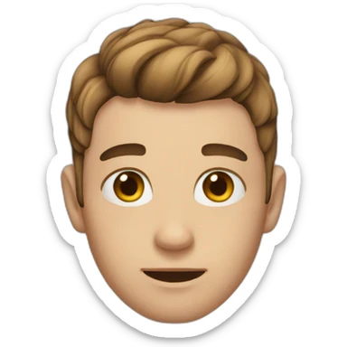 lukas with receeding hairline sticker