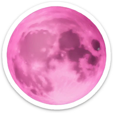 pink moon sticker