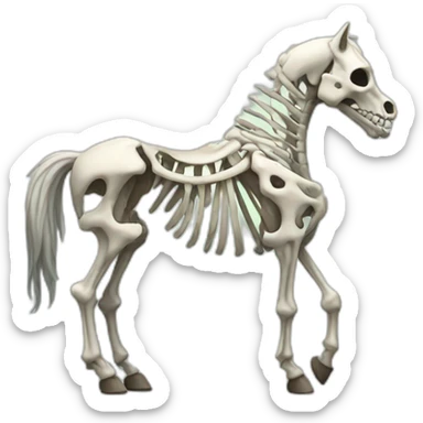 skeleton horse sticker