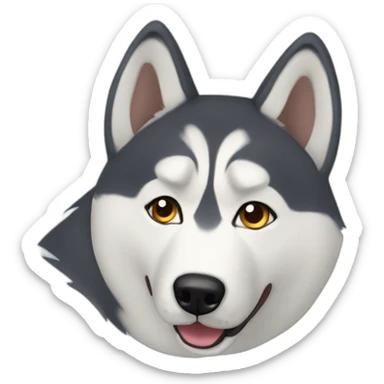 syberian husky party sticker